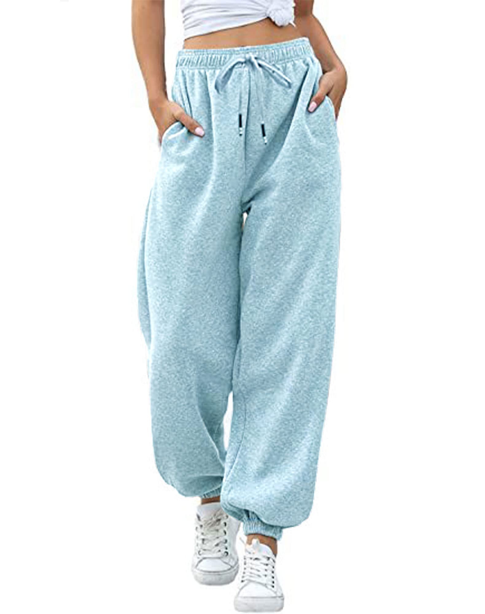 Women's High Waisted Cinch Bottom Sweatpants - Aesthetic Joggers for Casual Wear, Lounge & Workout - Preppy Style Yoga Pants for Women - Perfect for Gym, Running, Errands & Relaxing at Home