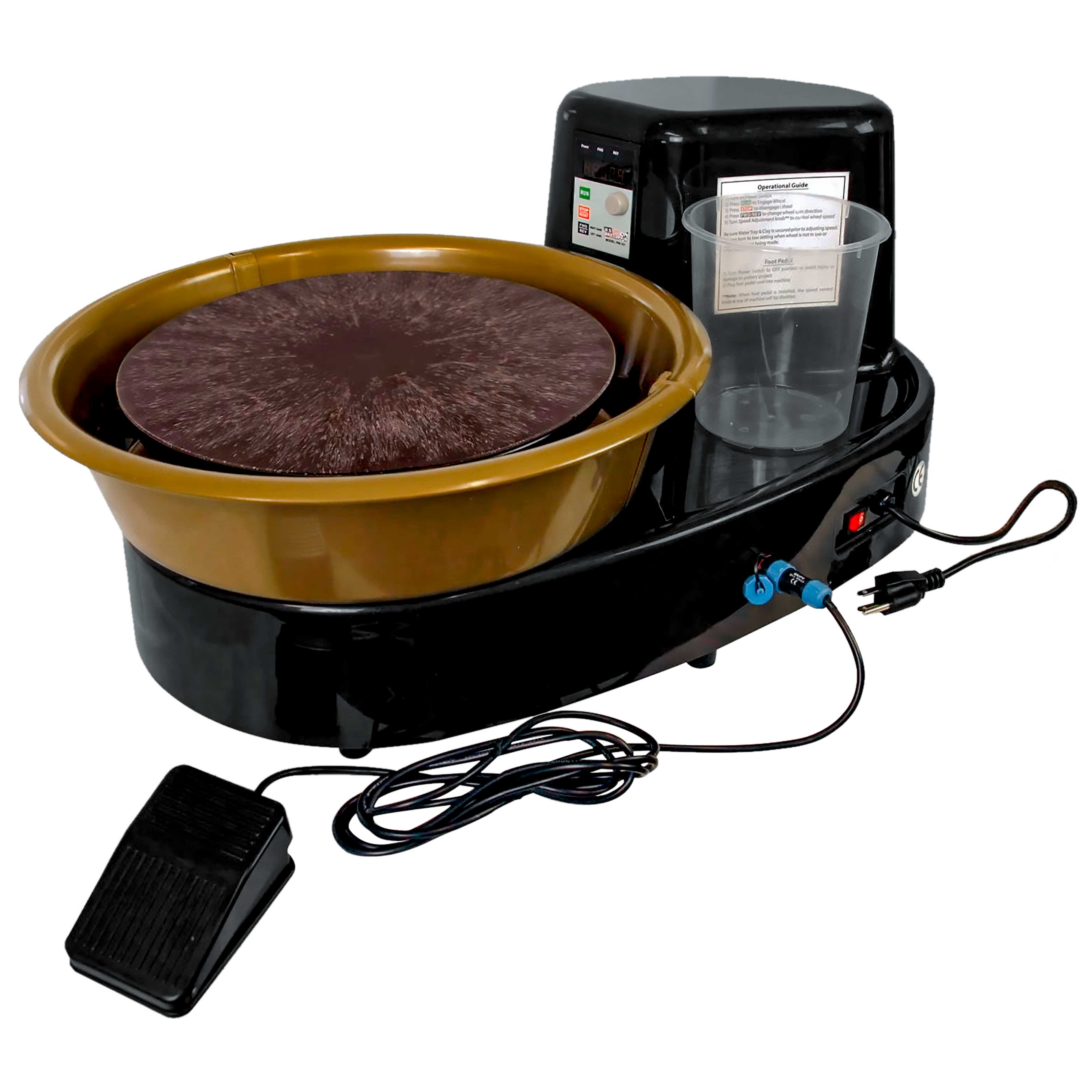3/4 HP Electric Pottery Wheel with LCD Speed Display & Foot Pedal - 11 Bat Included, Reversible Spin for Ceramics, Clay, Pottery Making - Perfect for Artists, Hobbyists & Classrooms (Create Bowls, Cups & More)