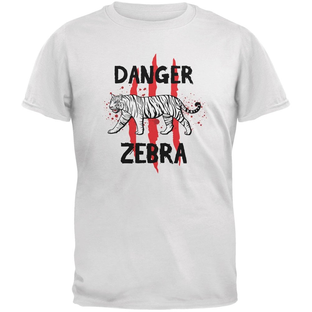 Danger Zebra White Siberian Tiger Youth T-Shirt - Cool Graphic Tee for Boys & Girls - Perfect for School, Parties & Casual Wear