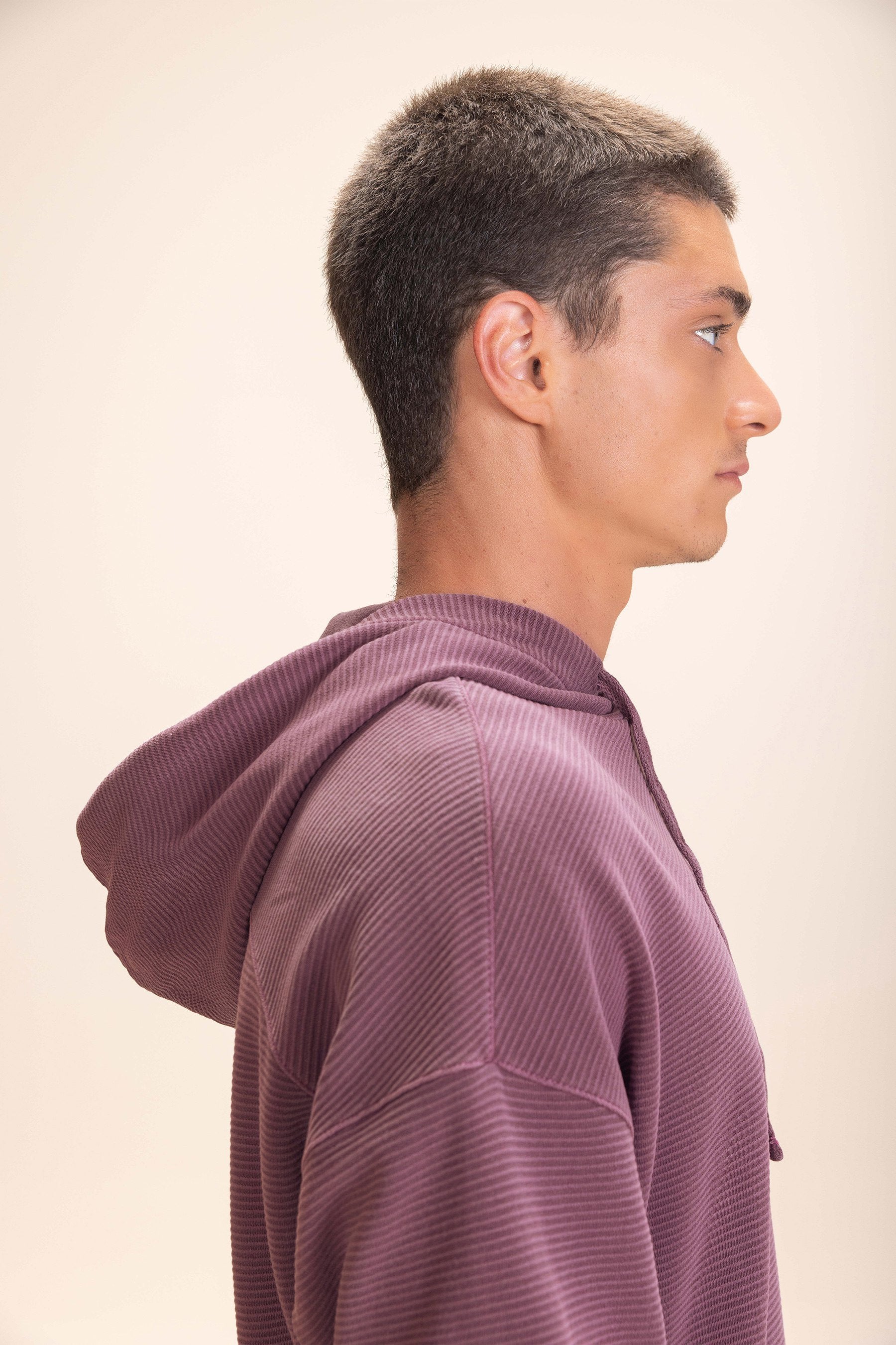 Ribbed Washed Men's Sweatshirt - Comfortable Casual Pullover for Everyday Wear, Gym, and Outdoor Activities