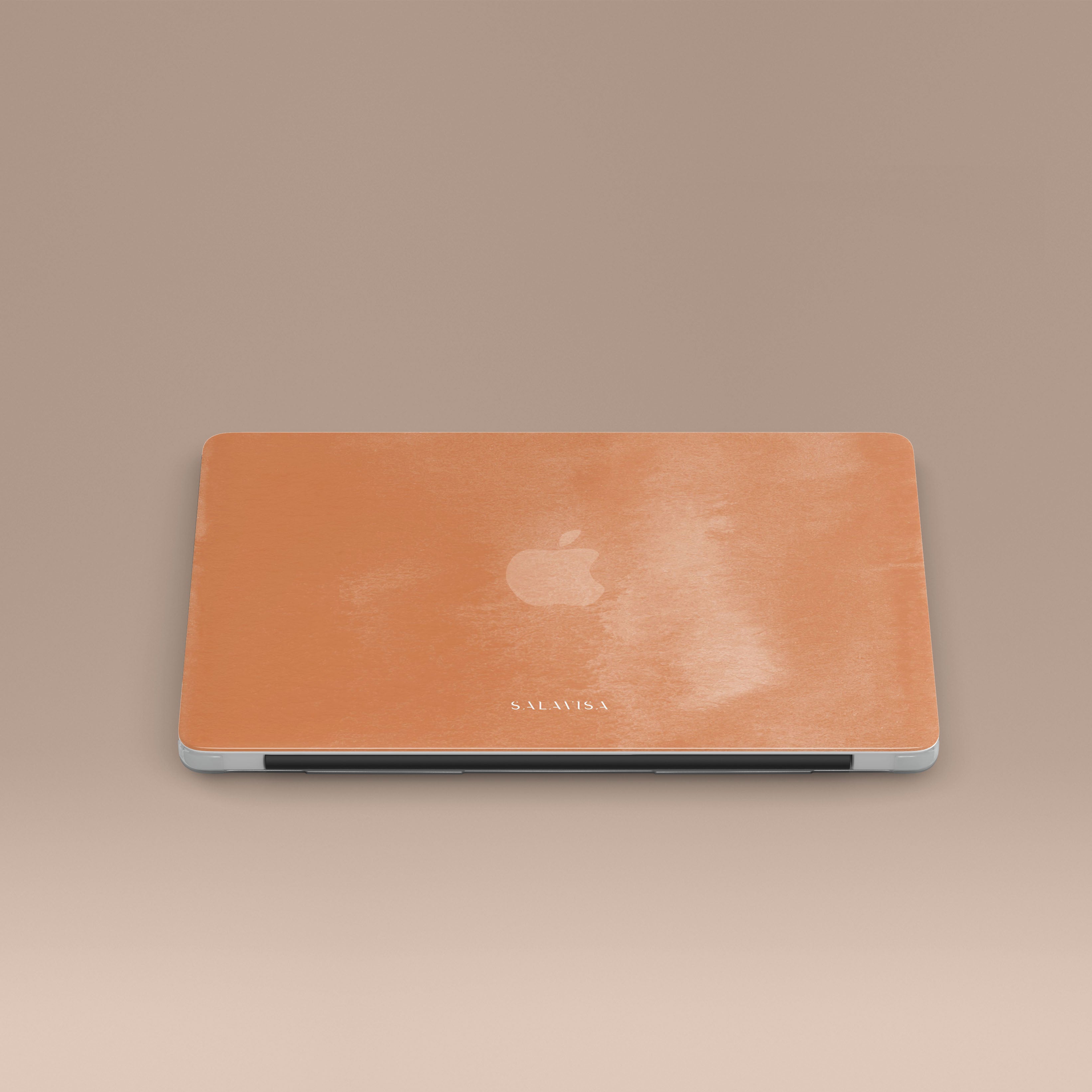 Premium Peach Watercolor MacBook Case - Stylish Protective Cover for MacBook Air & Pro - Perfect for Work, Travel & School