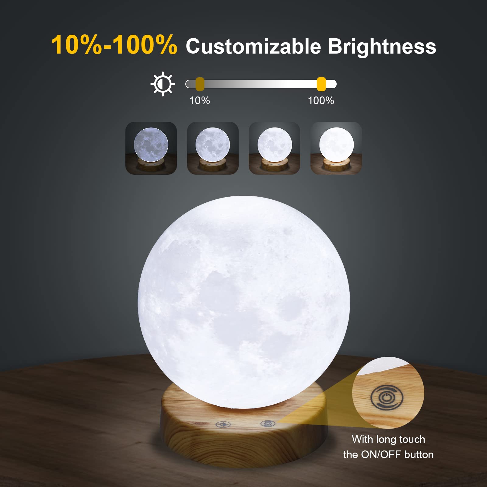 Tanlys 10,000 Lux Light Therapy Lamp - UV-Free Sunlight Lamp with Remote Control, Adjustable Brightness & Timer - SAD Lamp for Seasonal Depression, Office, Home & Decoration - Perfect for Winter Blues, Work from Home & Mood Enhancement