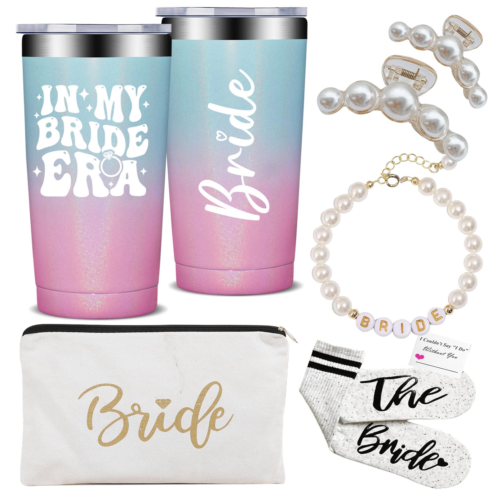 Fufandi Bride Gift Tumbler - Elegant Wedding Gifts for Bride, Mrs, Fiancée & Wifey - Perfect for Engagement, Bachelorette Party & Bridal Shower - Insulated Stainless Steel Cup for Coffee & Tea - Ideal Wedding Gift for Her & Bride-to-Be
