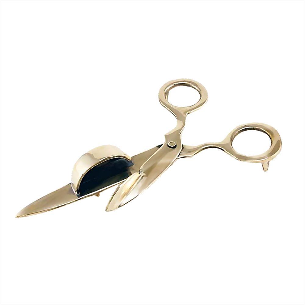 Premium Brass Candle Wick Scissors 15cm - Precision Wick Trimmer & Snuffer for Clean Candle Burning - Ideal for Home Decor, Aromatherapy, and Relaxation