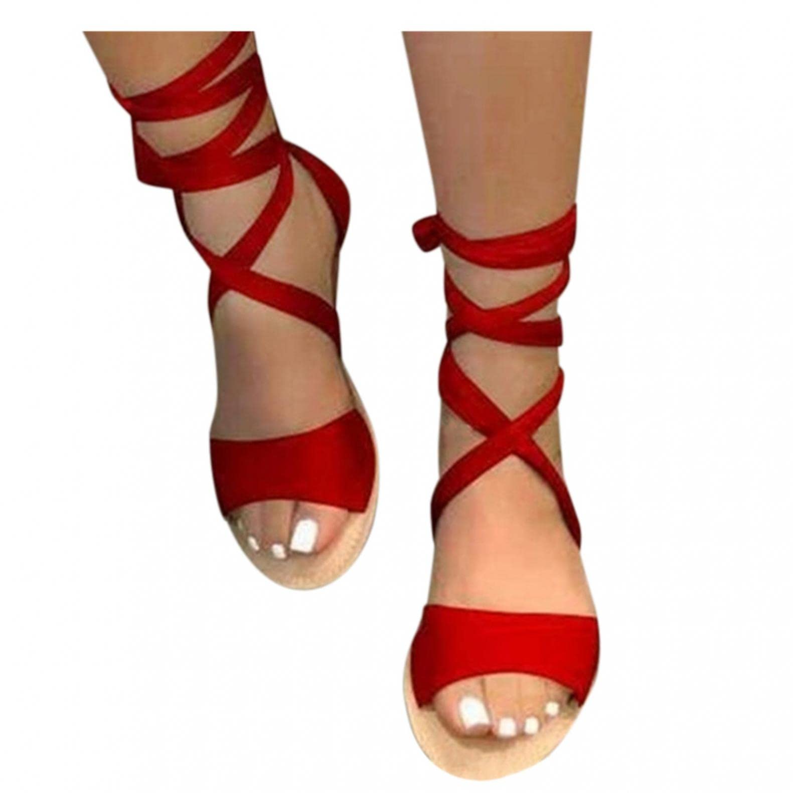 **Aayomet Women's Wedge Sandals – Elegant Strappy Open-Toe Flat Sandals for Wedding, Beach & Dressy Occasions**