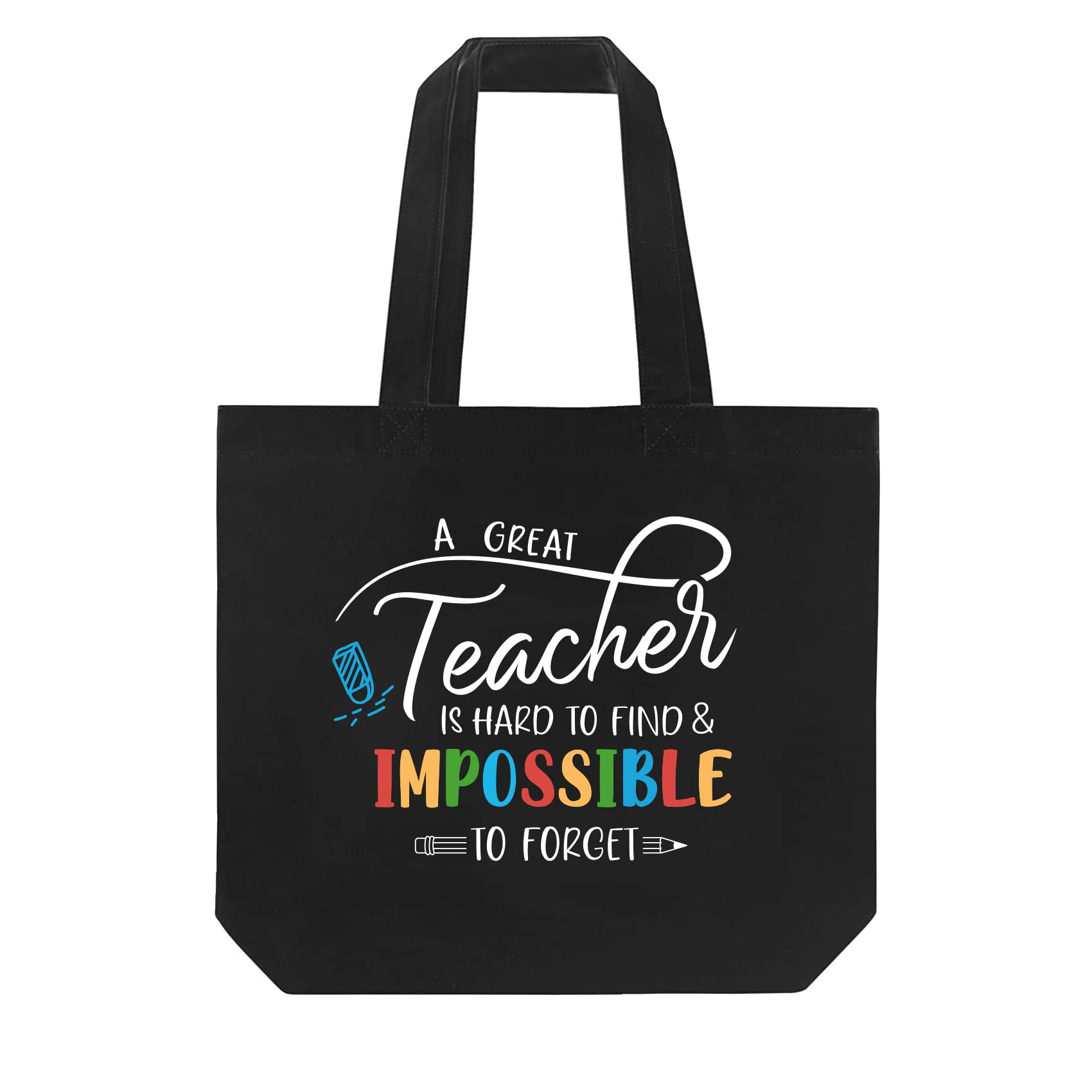 CARAKNOTS Teacher Bag for Women - Cotton Canvas Shoulder Bag with Pocket | Perfect for Appreciation Week, Christmas & Gifts