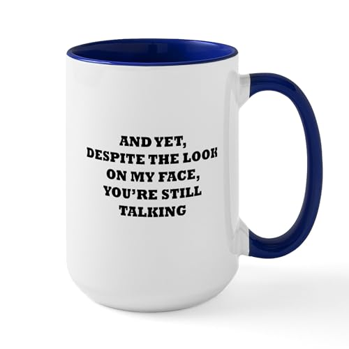 White/Navy Inside - Still Talking Large Mug