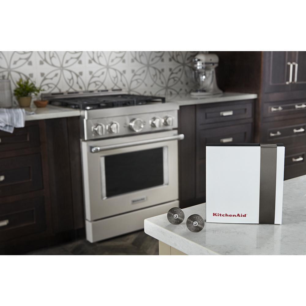 KitchenAid® Commercial Style Range Handle Medallion Kit - Amana W11368841BO Replacement Part for Stove & Oven Repair - Perfect for Home Kitchen Upgrades