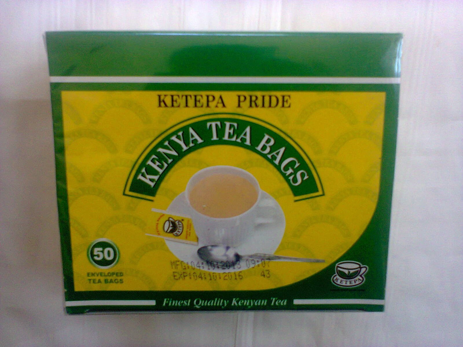 Premium Kenya Tea - Ketepa Pride Black Tea - 50 Count Enveloped Tea Bags for Morning Boost & Afternoon Relaxation
