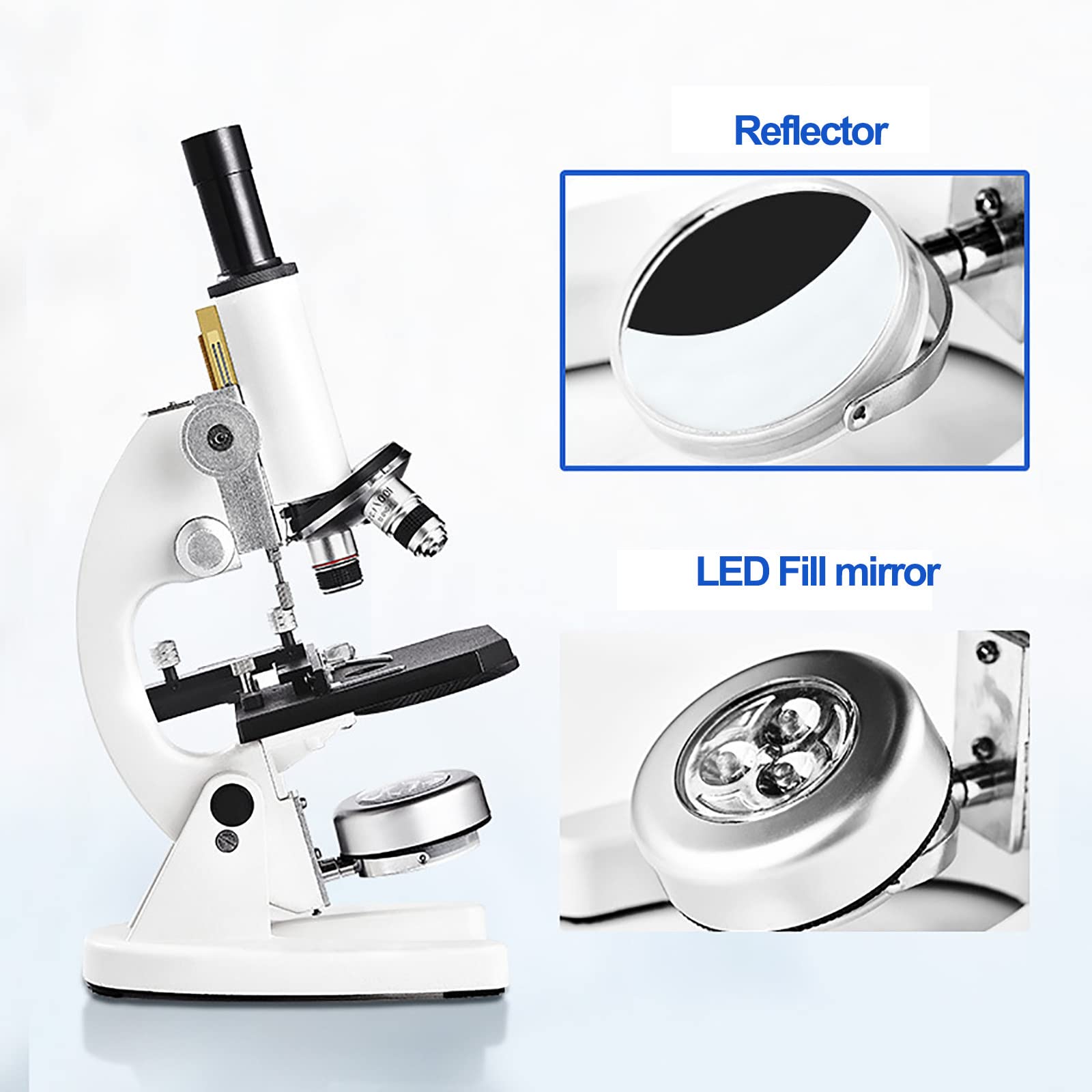 12000X-30000X High Power Monocular Microscope for Kids Science Experiments & Biology Learning - Professional Optical Microscope with Smartphone Adapter - Perfect for Home Schooling, Classroom Labs & STEM Education