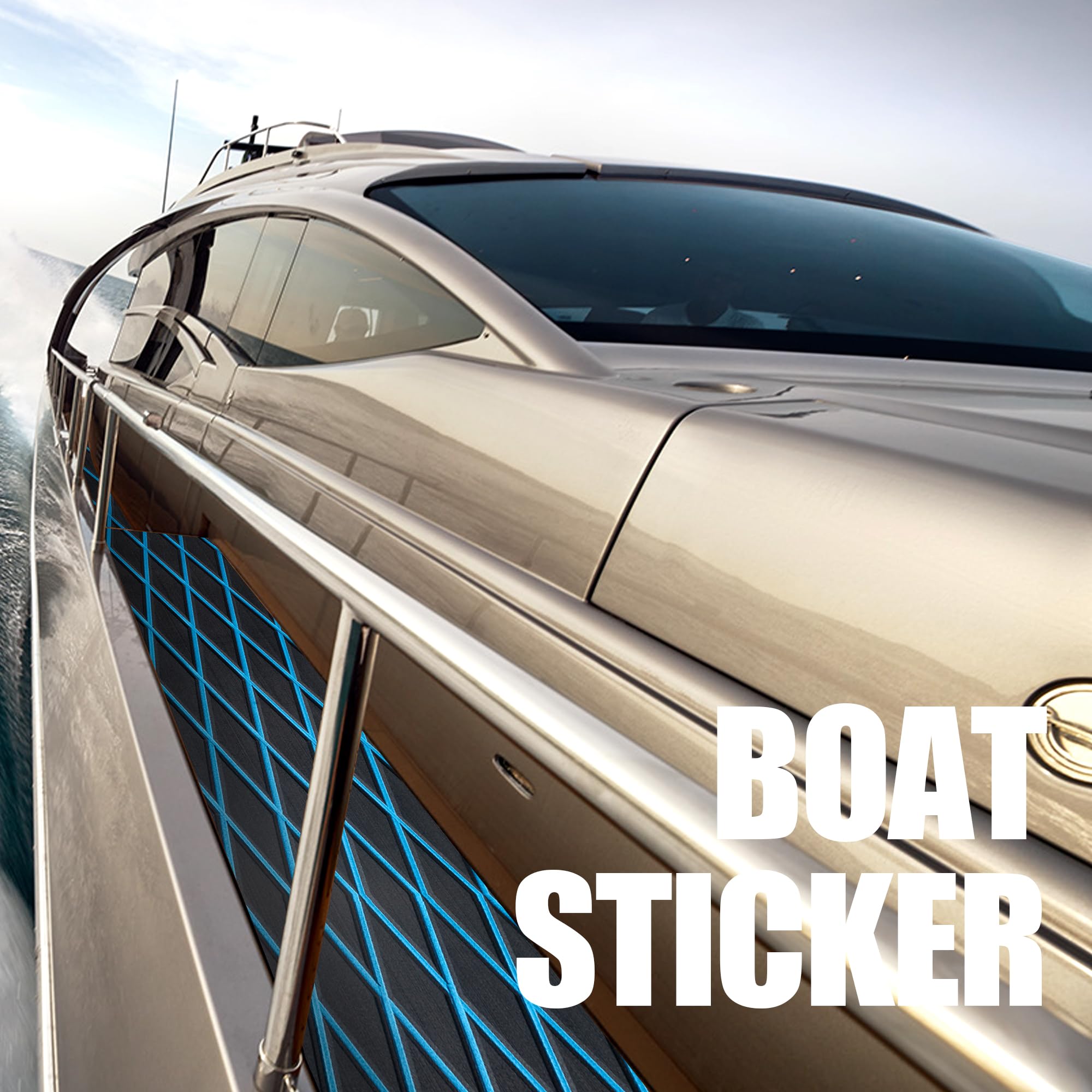EVA Foam Boat Flooring Mat - Self-Adhesive Decking for Bass Boats, Yachts & RVs - Waterproof & Durable Marine Flooring (94