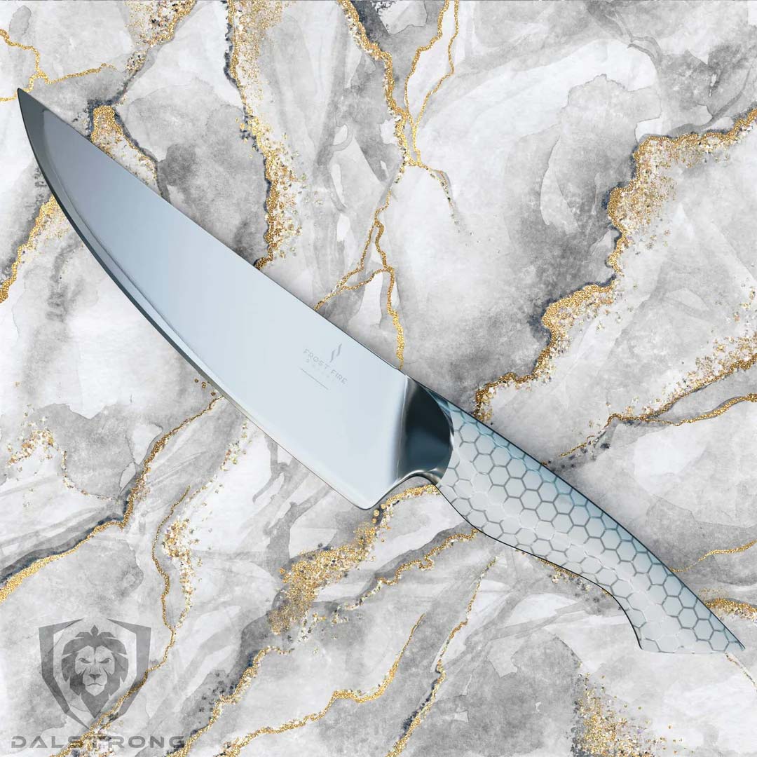 Dalstrong Frost Fire Series 8-Inch Chef's Knife - NSF Certified Professional Kitchen Knife for Precision Cutting, Slicing & Dicing - Perfect for Home Cooks & Professional Chefs