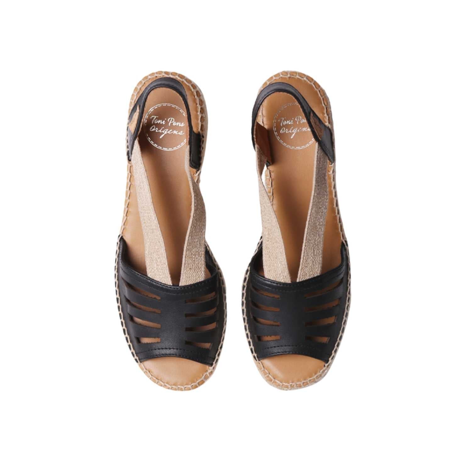 Women's Open Toe Leather Espadrille Wedge Sandals with Wide Heel - Comfortable Summer Casual Shoes for Beach, Vacation & Outdoor Wear