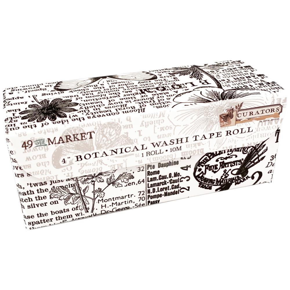 49 And Market Curators 4-Pack Floral Washi Tape Set - Decorative Japanese Paper Tape for Scrapbooking, Journaling, Bullet Journals & DIY Crafts