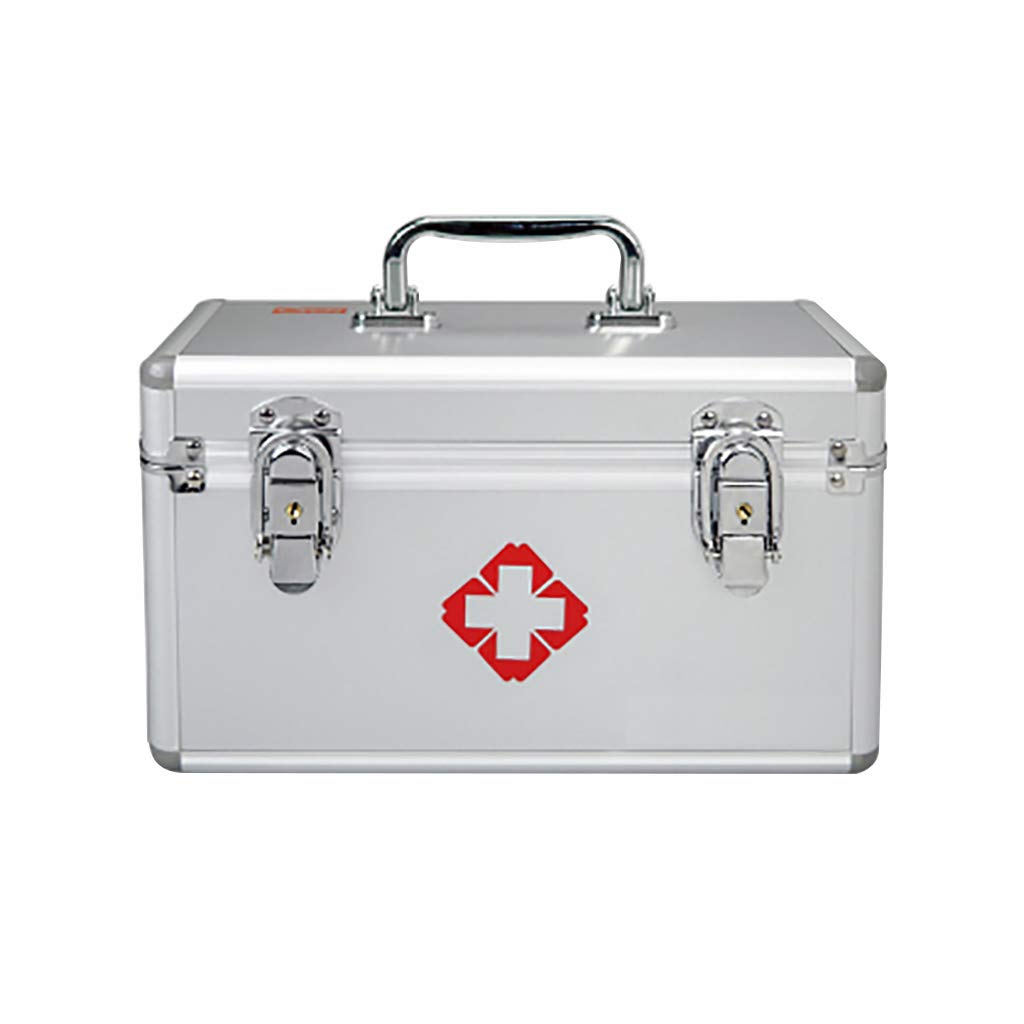 KKYY Portable First Aid Box - Durable Metal Medicine Storage Container (3 Sizes) - Perfect for Home, Travel, Office & Emergency Preparedness - First Aid Kit Not Included