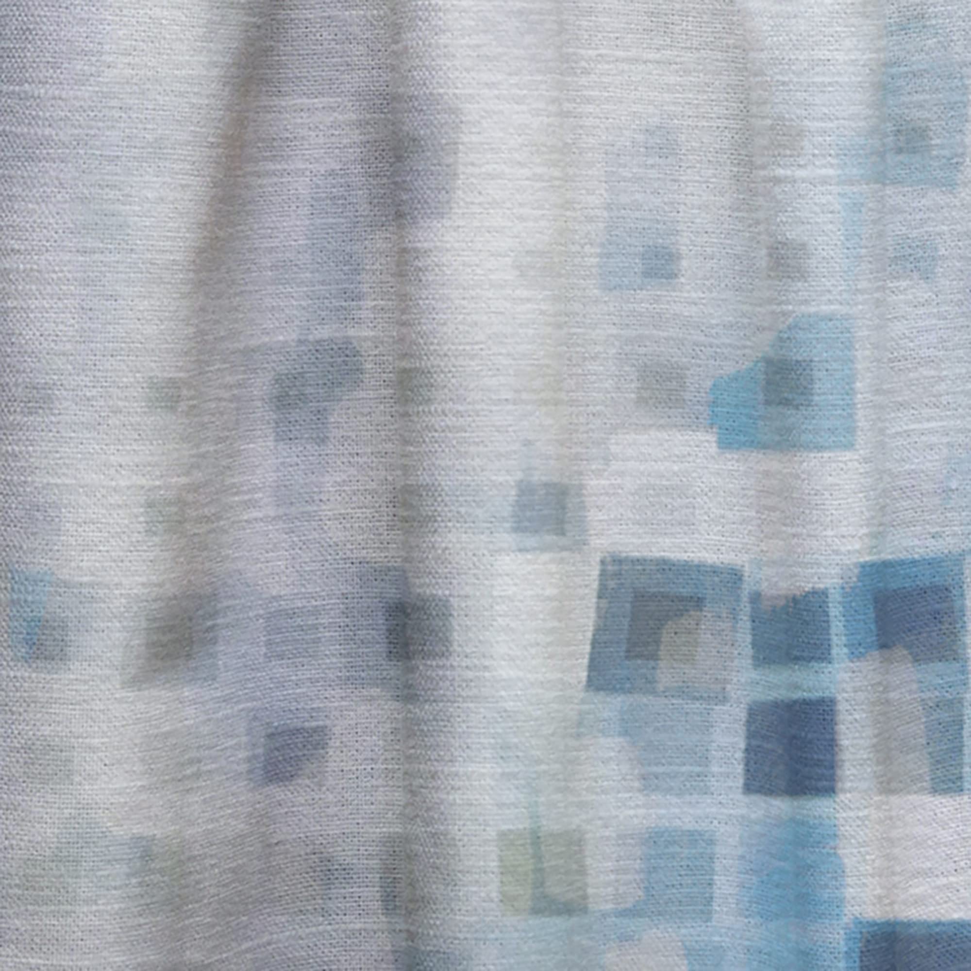 Geometric Blue Spots Thermal Insulated Curtains - Single Panel 52x120 Inches - Blackout Drapes for Bedroom & Living Room - Modern Window Treatment for Home Decor