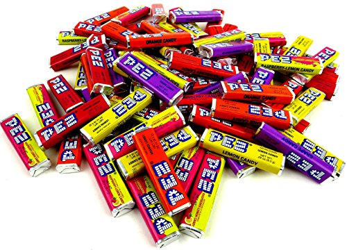 PEZ Candy Refills - Assorted Fruit Flavors (Strawberry, Cherry, Grape) - 2 Pound Bulk Bag - Perfect for Halloween, Parties, and Office Snacks