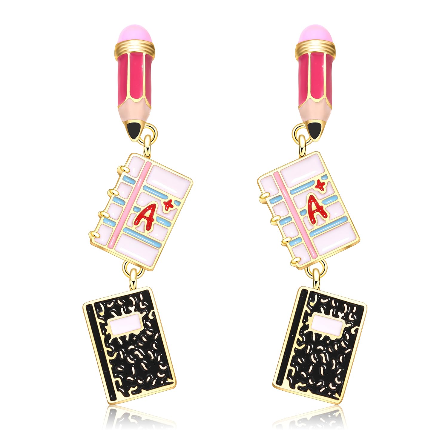 Sparkly FRI-YAY Rhinestone Letter Drop Earrings for Women - Delicate Beaded Dangle Earrings - Colorful Teacher Appreciation Gift - Perfect for Parties, Weddings & Everyday Wear