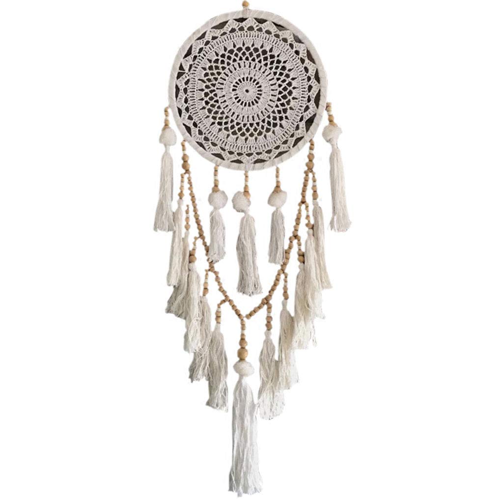 LUYIYI Bohemian Dream Catcher with Tassels - Cotton Wall Hanging for Home Decor, Wedding, Birthday Gifts | Perfect for Bedroom, Nursery, or Festival Decorations