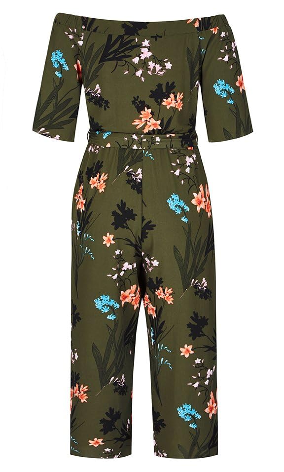 Women's Jungle Print Jumpsuit - Stylish One-Piece Romper for Casual Wear, Outdoor Adventures & Summer Vacations