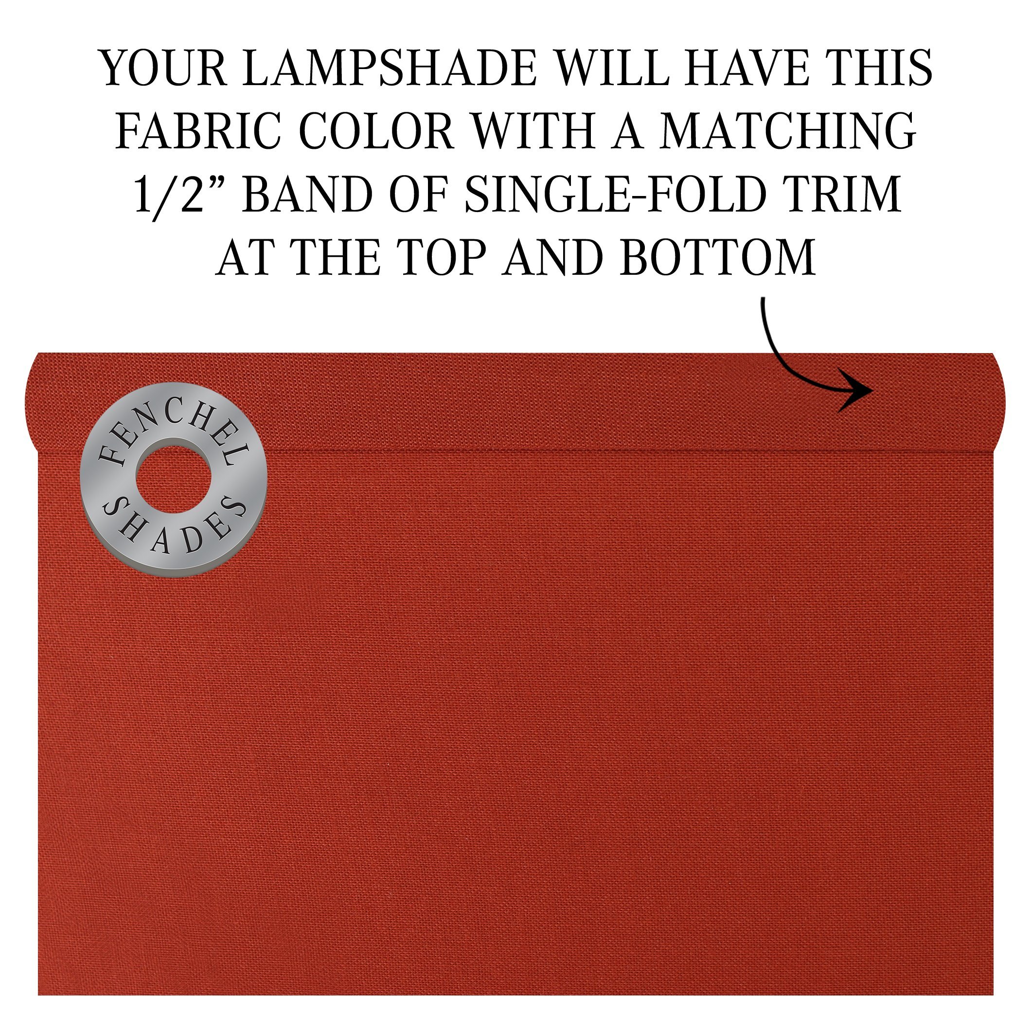 Premium Set of 2 Linen Paprika Lampshades - 10