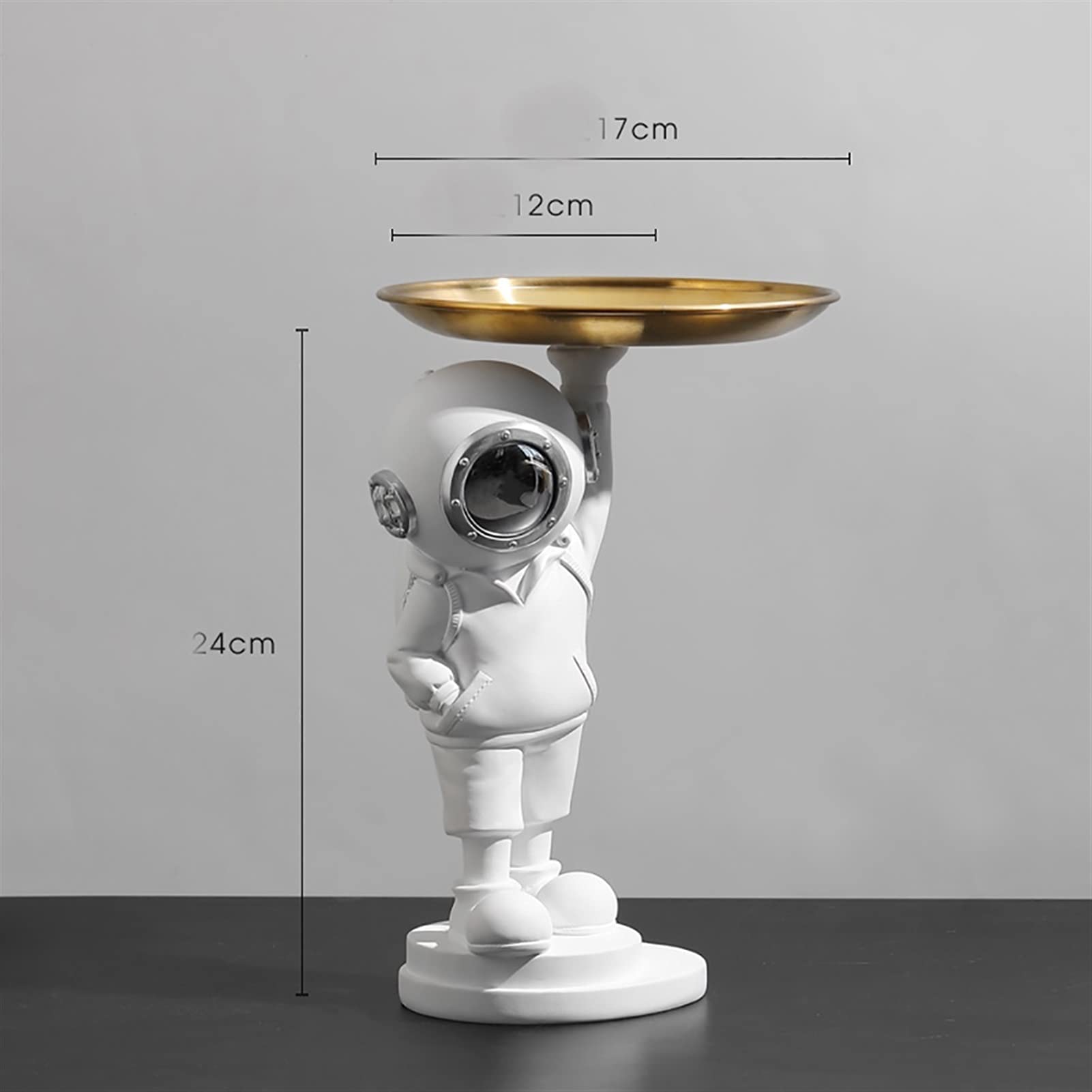Fun Astronaut Key Tray & Jewelry Dish - Ceramic Spaceman Planet Decorative Storage Bowl for Keys, Jewelry, Candy, Nuts | Perfect for Home Office Organization & Party Snack Serving