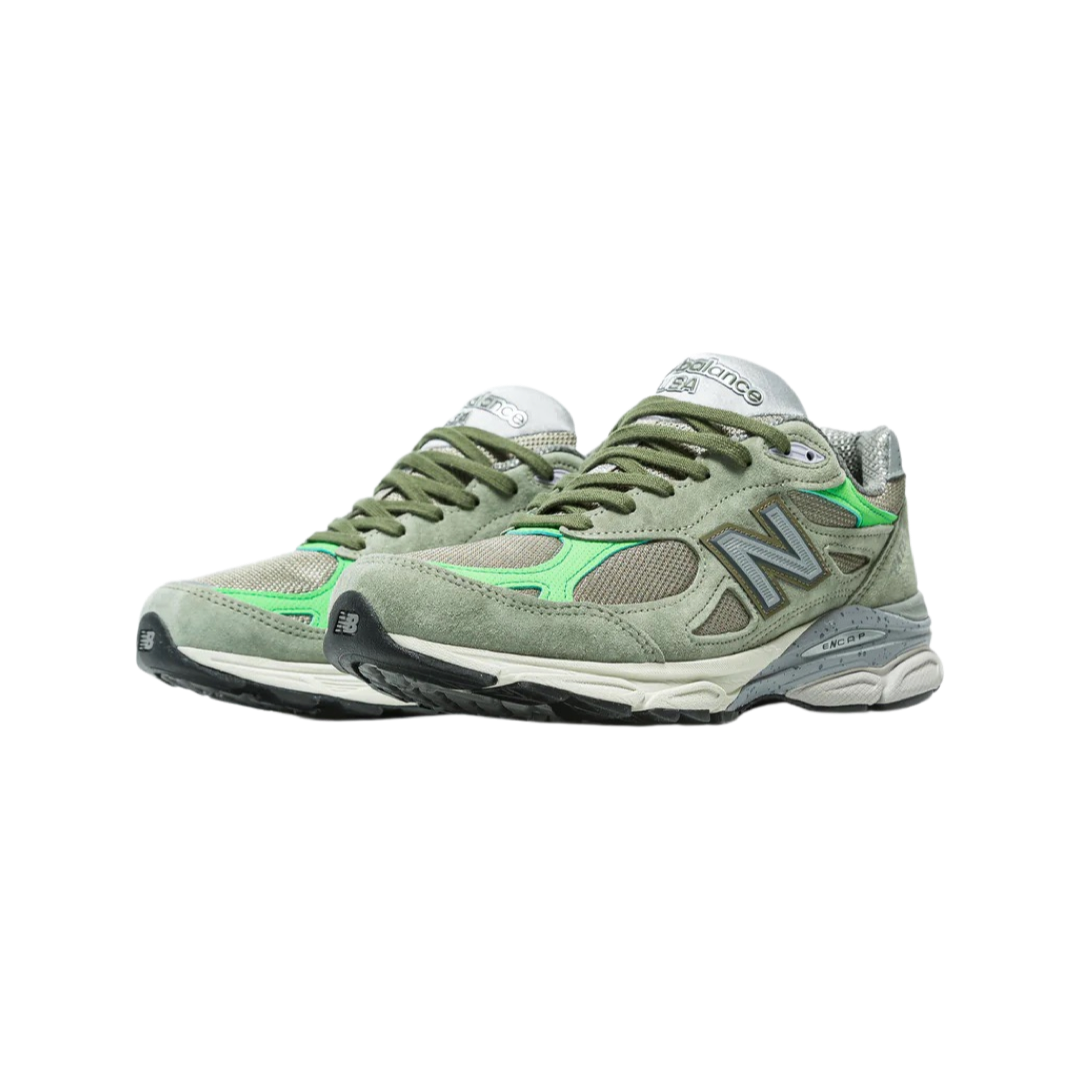 New Balance Patta x 990v3 Sneakers - Olive Green Men's Running Shoes for Jogging & Casual Wear | Limited Edition Collaboration