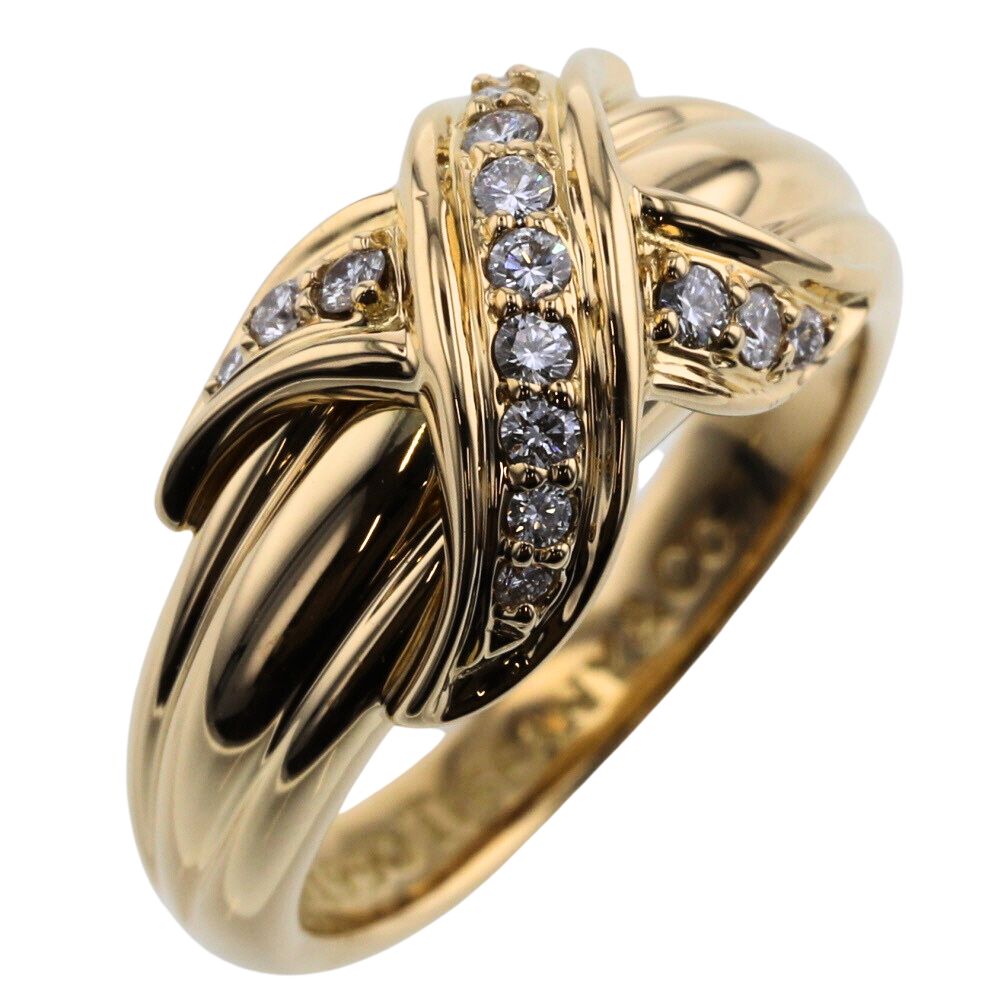 18K Gold Signature X Diamond Ring for Women - Elegant & Luxurious Wedding, Engagement, Anniversary Gift - Perfect for Special Occasions & Everyday Wear