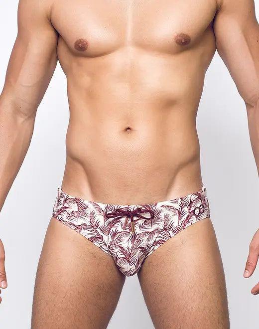 2Eros Hawaii Pastel Swim Brief - Stylish Men's Swimwear for Beach & Pool | Quick Dry Comfortable Swim Trunks for Vacation, Surfing & Summer Fun