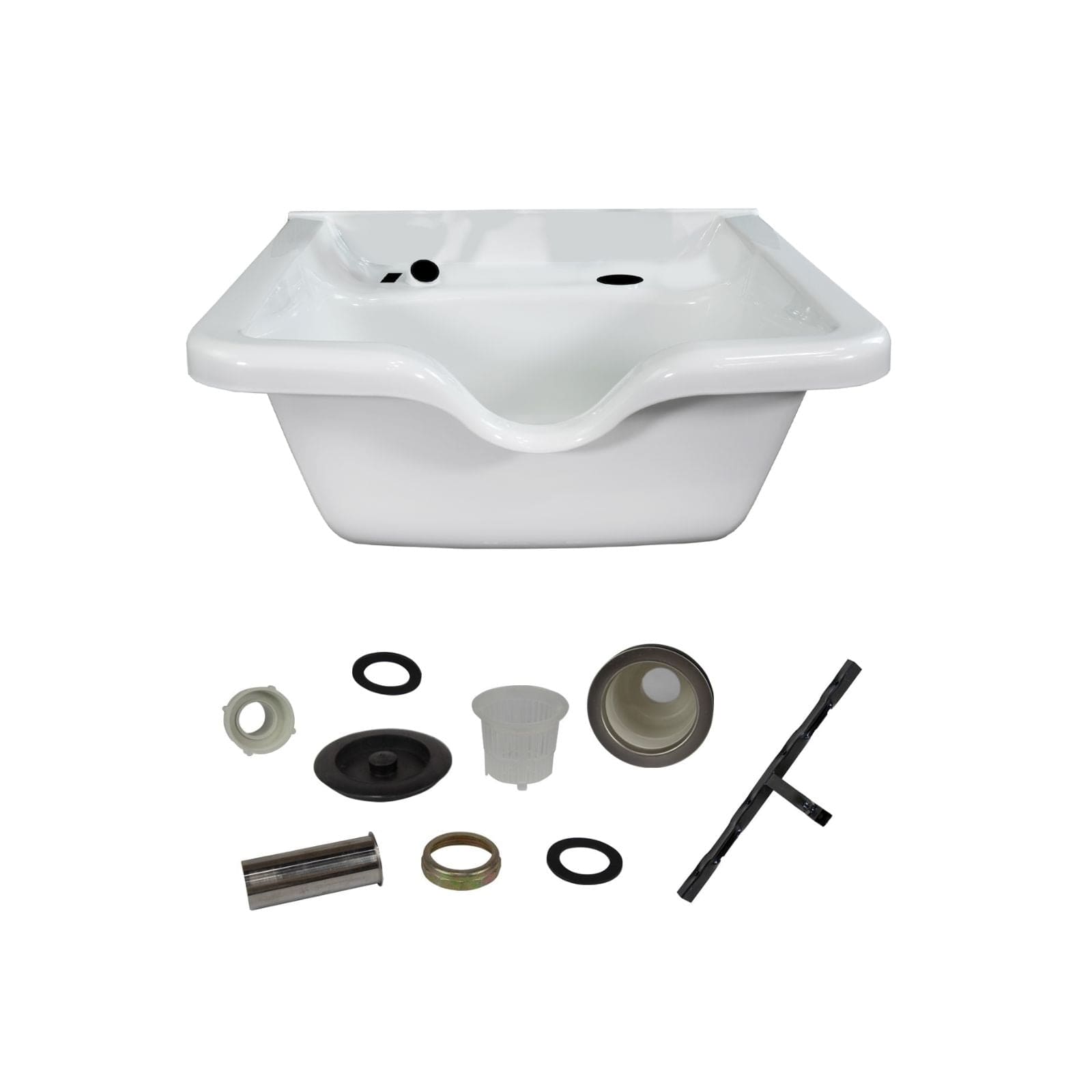 Camden Salon Shampoo Bowl with Faucet - UPC Certified Professional Hair Washing Basin for Salons & Spas - Perfect for Hair Styling, Coloring & Washing Services