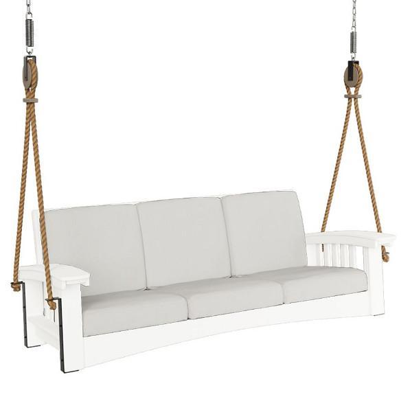Mission Sofa Rope Swing - Indoor/Outdoor Hanging Chair for Relaxation - Perfect for Backyard, Patio, or Living Room