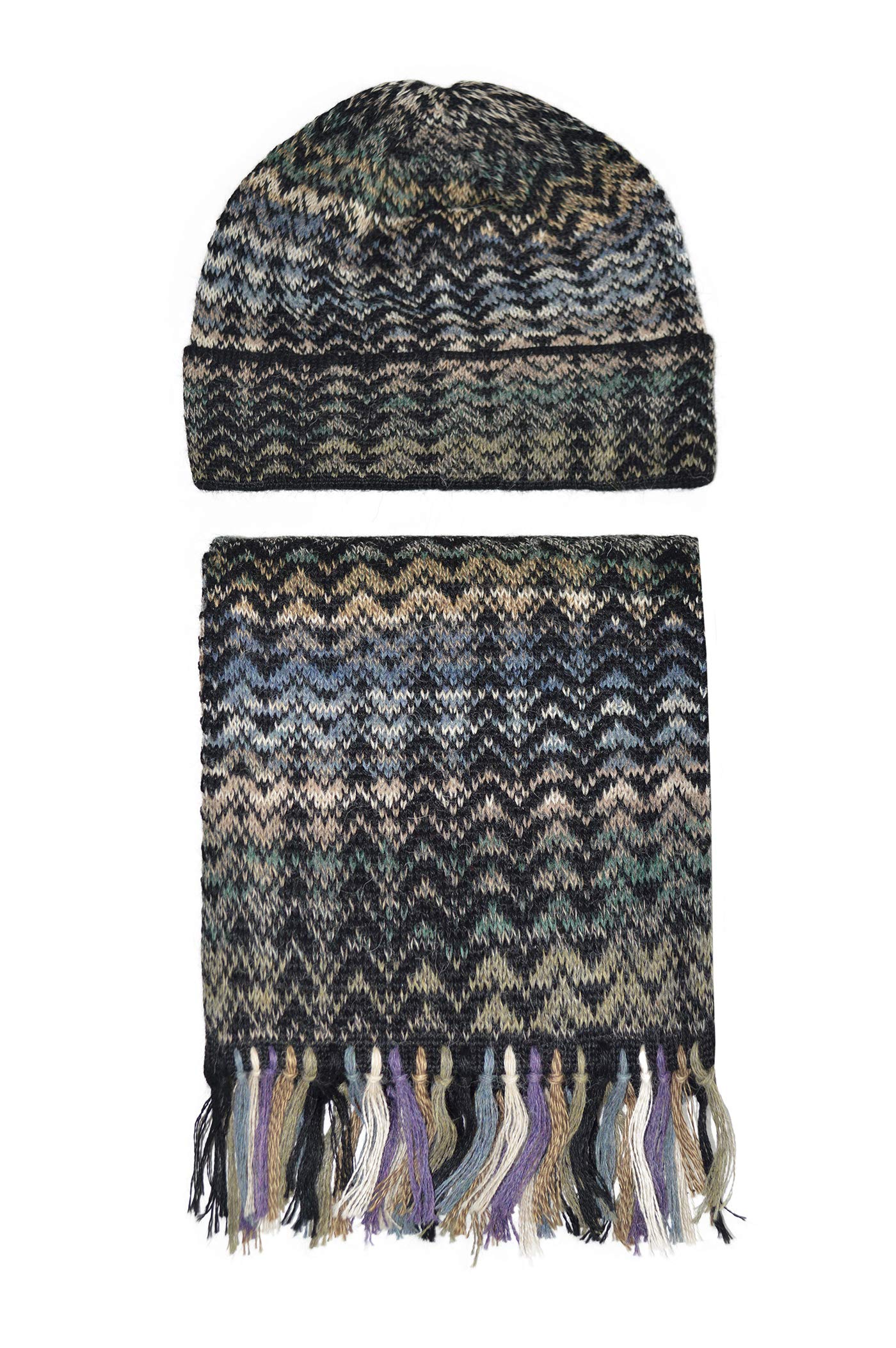 Women's Alpaca Wool Knit Hat and Scarf Set - Warm Winter Noelle Beanie & Infinity Scarf for Women - Cozy Accessories for Snowboarding, Skiing & Outdoor Activities