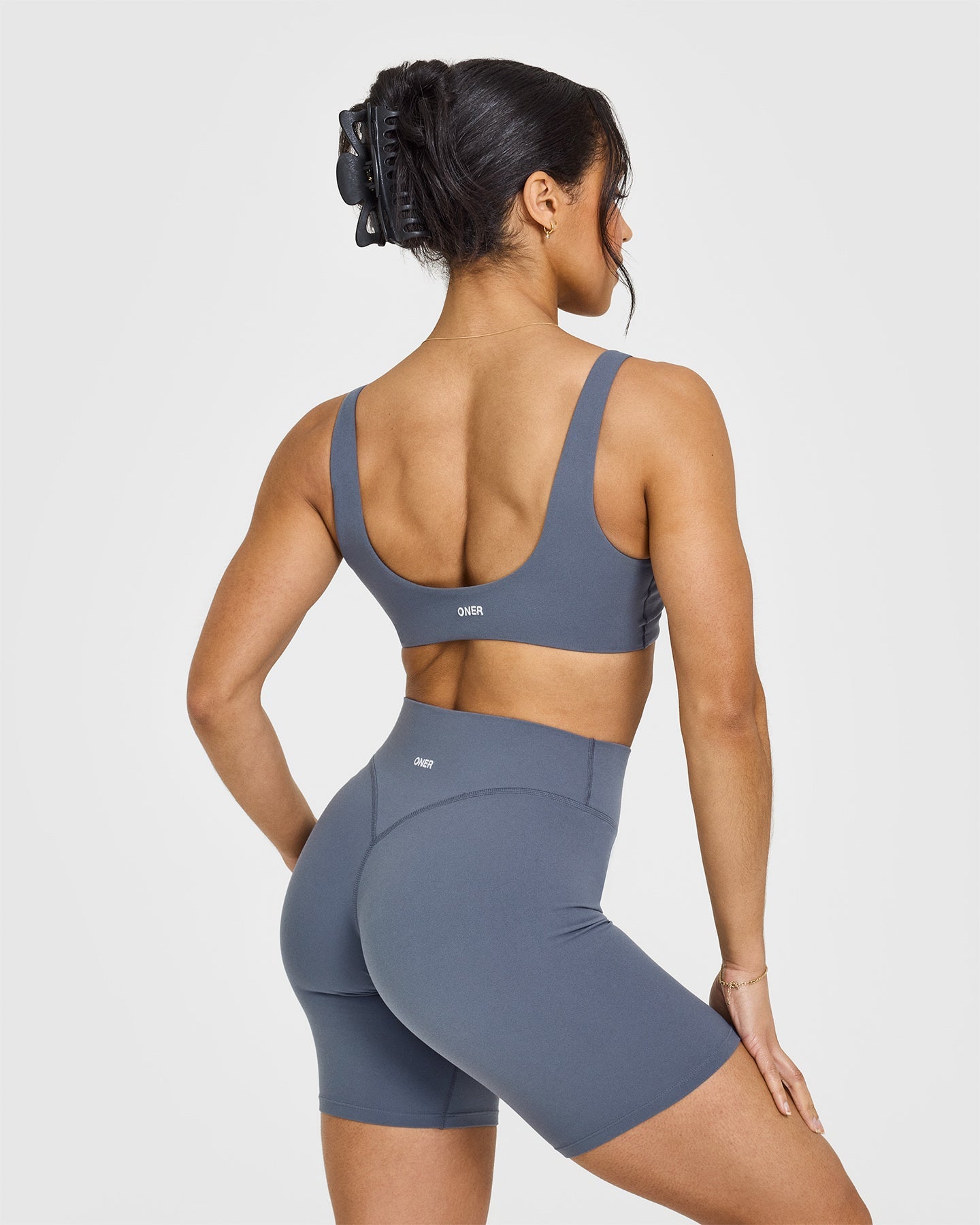 SoftMotion™ Scoop Back Bralette - Comfortable Wireless Bra in Granite Blue | Perfect for Yoga, Lounge & Everyday Wear