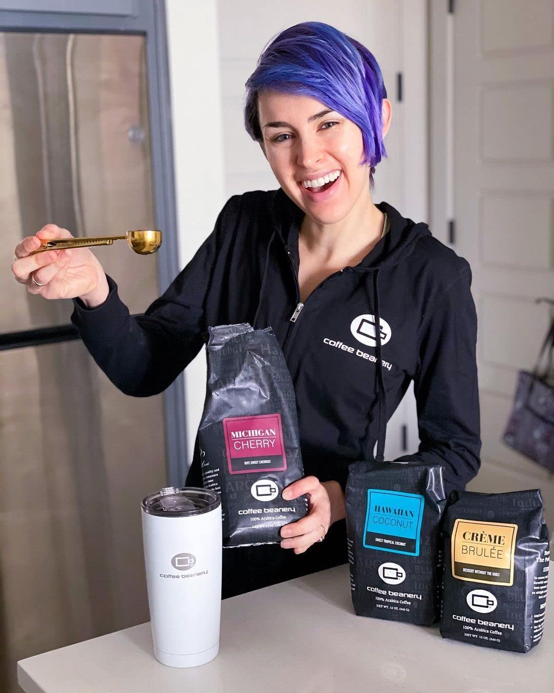 Premium Hawaiian Coconut Flavored Coffee | Medium Roast Ground Coffee Beans | 12oz Bag | Tropical Breakfast Blend for Home, Office & Vacation | Perfect for Iced Coffee & Dessert Pairings