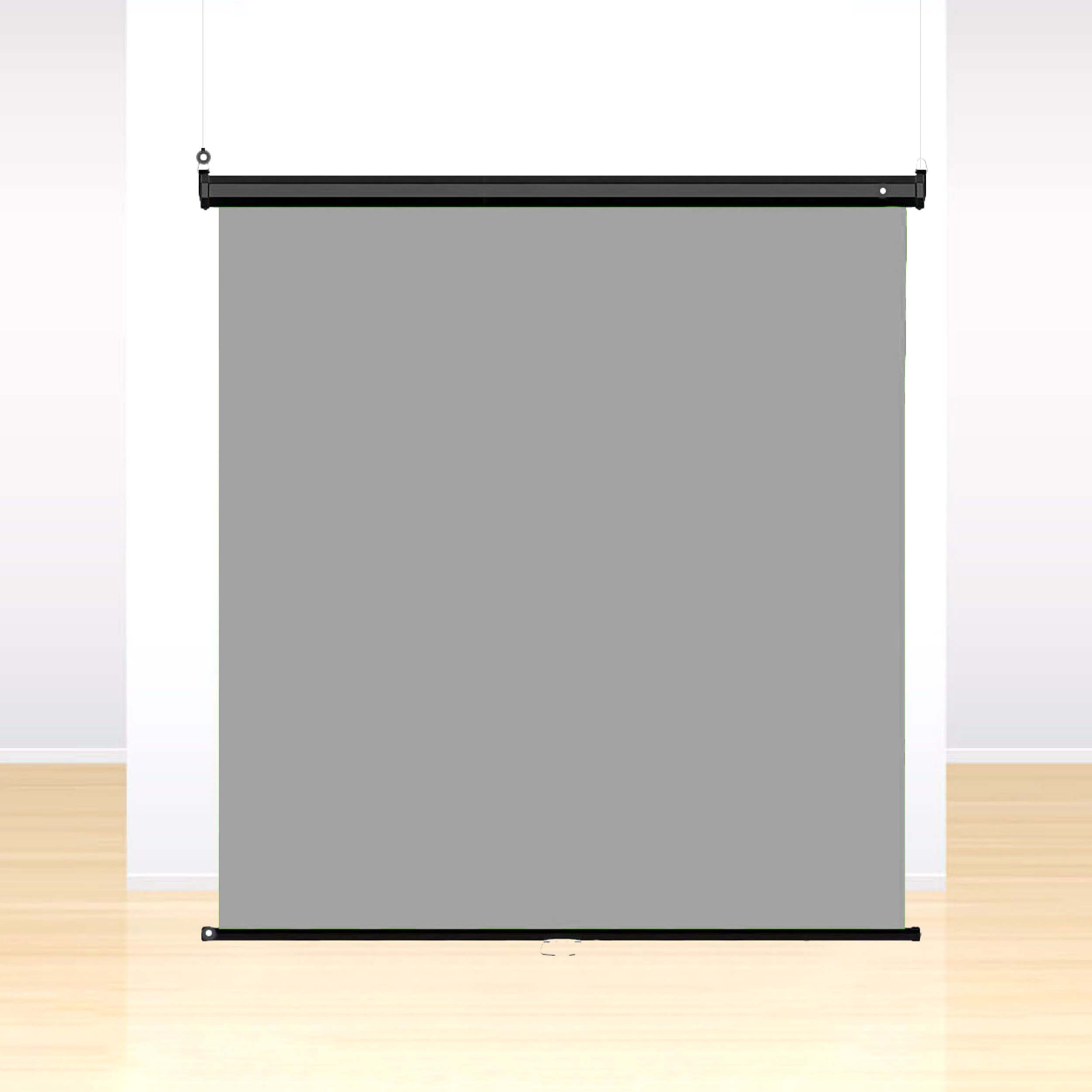 1.8x2m Wall Mounted Crease-Free Foldable Photography Backdrop - Grey for Studio, YouTube Videos & Portrait Photography