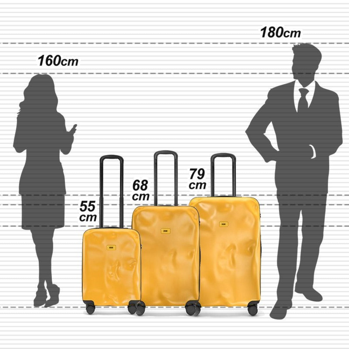 Crash Baggage ICON Hardshell Luggage Suitcase - Durable Lightweight Spinner Carry-On for Travel, Business Trips & Vacations | Perfect for Airplane, Train & Road Trips