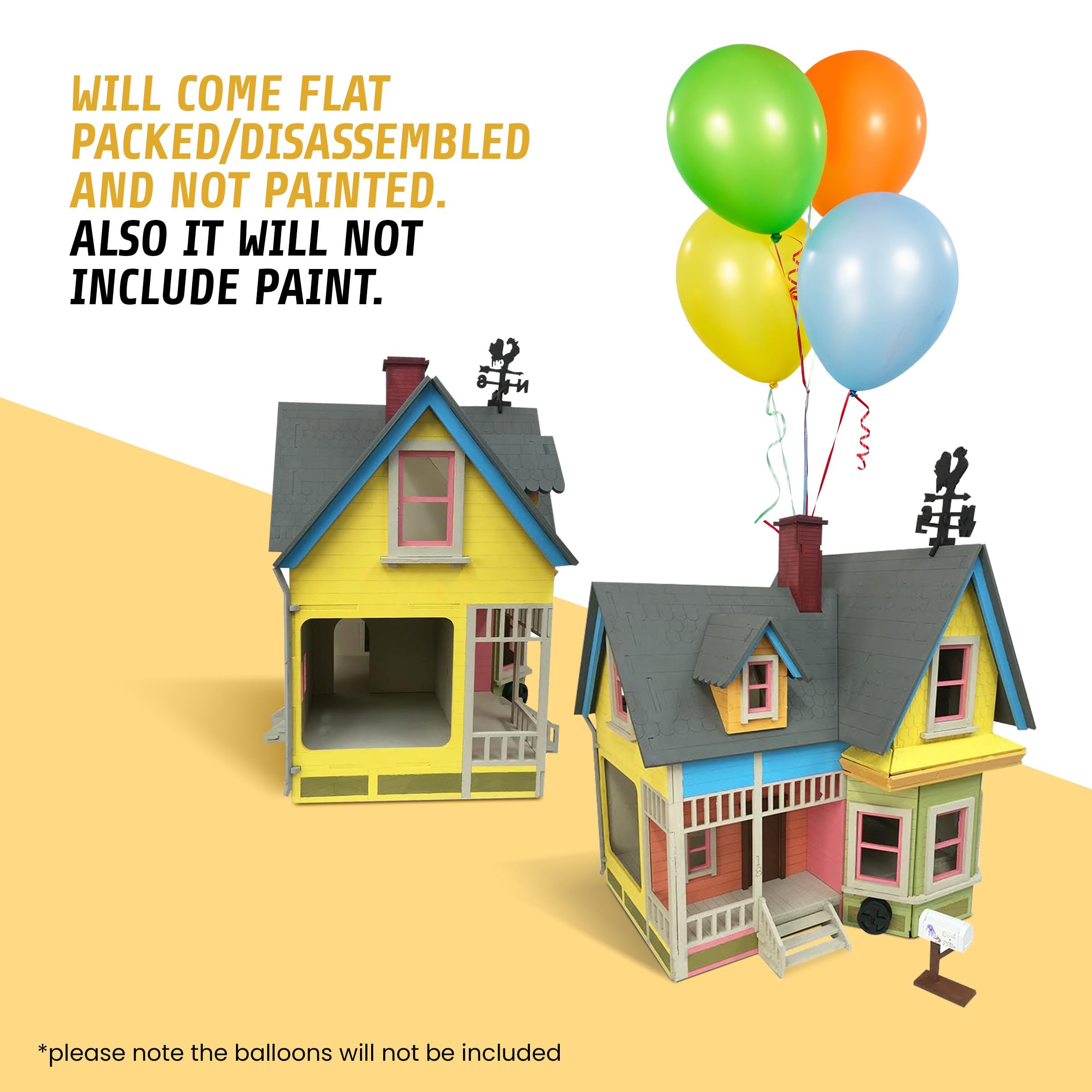 3D Wooden Puzzle Dollhouse Kit - DIY Tiny House Model from Up Movie - Easy-to-Assemble 1/8
