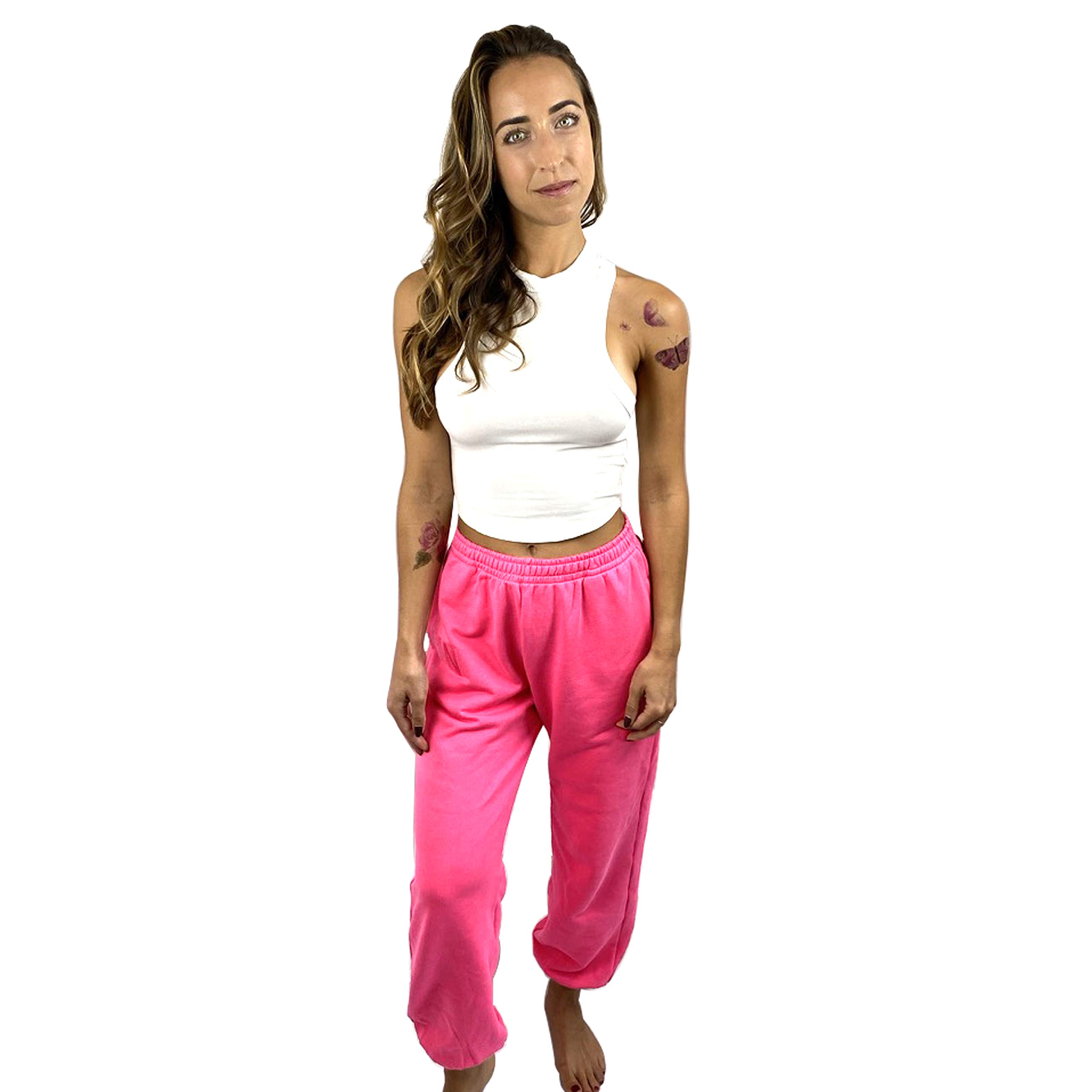 Neva Nude Jogger Pants - Oversized Boyfriend Sweatpants for Women | 100% Cotton Comfort | Made in USA | Perfect for Raves, Music Festivals, Dance Parties & Casual Wear