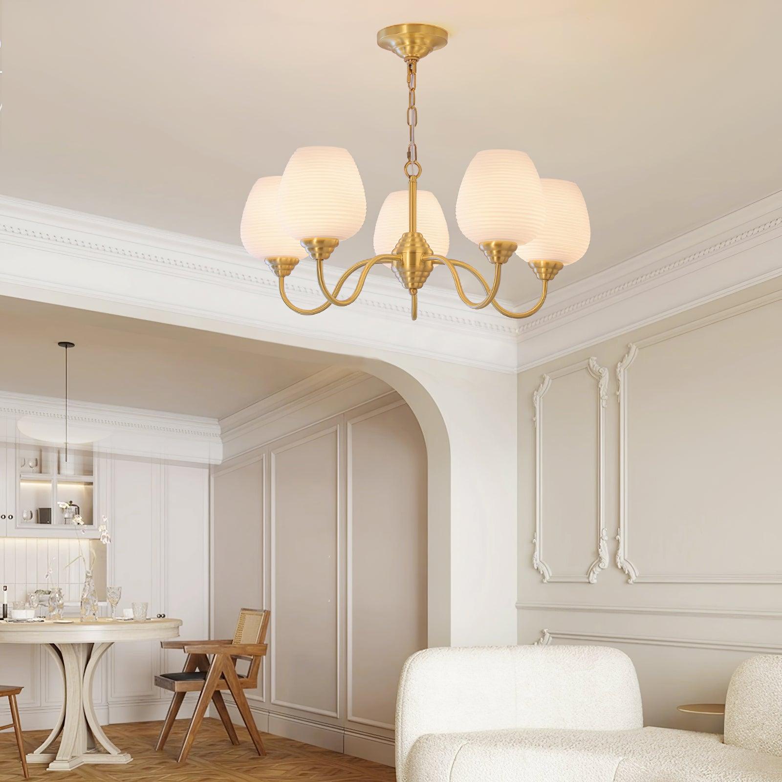 Endon Alton Modern Crystal Chandelier - Elegant Ceiling Light Fixture for Dining Room, Living Room, and Bedroom Decor