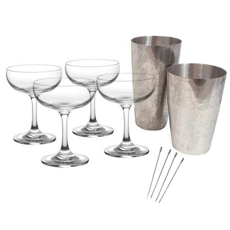 BarConic® Classic Coupe Glass Set - 12-Piece Cocktail Glasses for Martini, Margarita & Whiskey - Perfect for Home Bar, Parties & Wedding Receptions