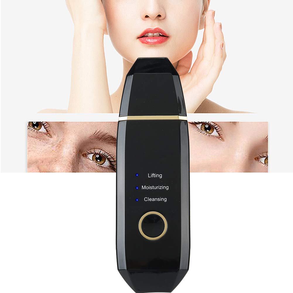 Rechargeable Skin Scrubber for Face - Black | Deep Pore Cleansing Device for Men & Women | Perfect for Daily Skincare Routine & Blackhead Removal