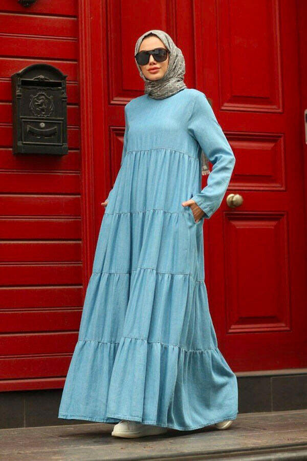 Elegant Tiered Long Maxi Dress - Modest Flowy Summer Dress for Women - Perfect for Beach Vacations, Weddings & Casual Outings