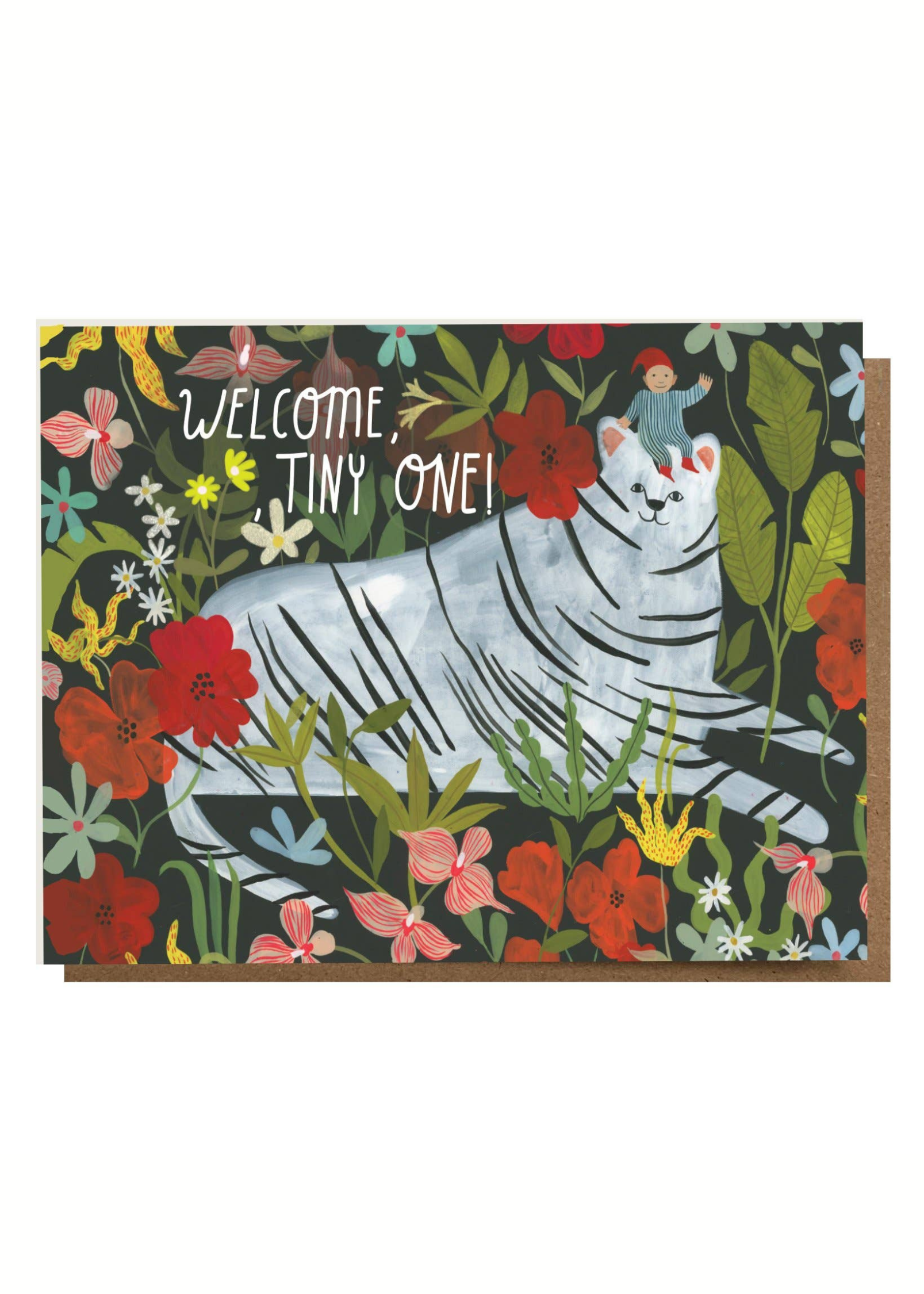 Welcome Tiny One Card - New Baby Greeting Card for Baby Shower, Birth Announcement, and Gender Reveal - Perfect for Celebrating Newborn Arrivals