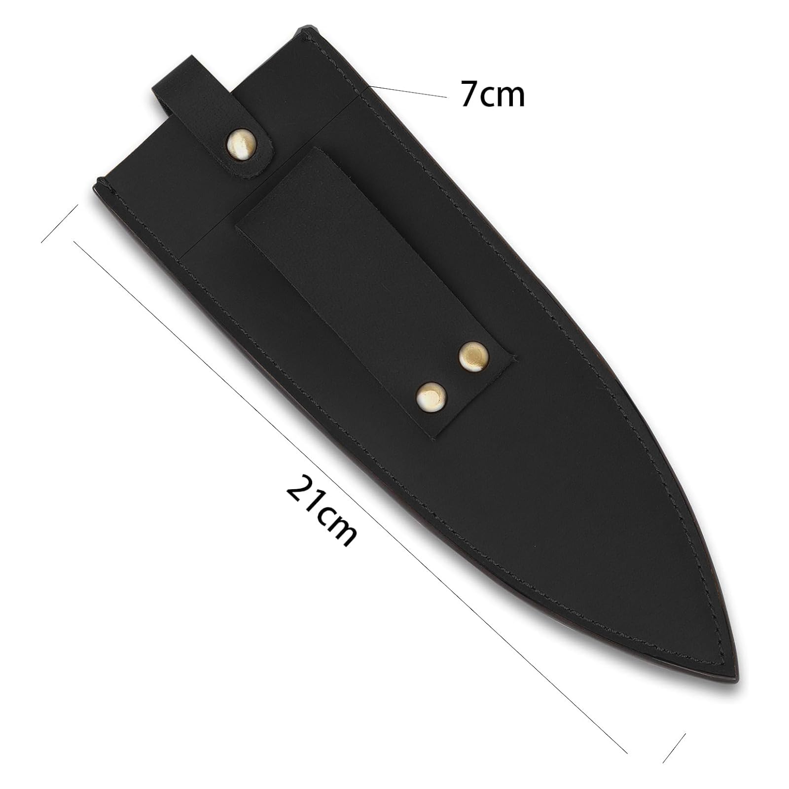 Premium Cowhide Leather Knife Sheath - 8 Inch Heavy Duty Chef Knife Cover with Belt Loop (8.2