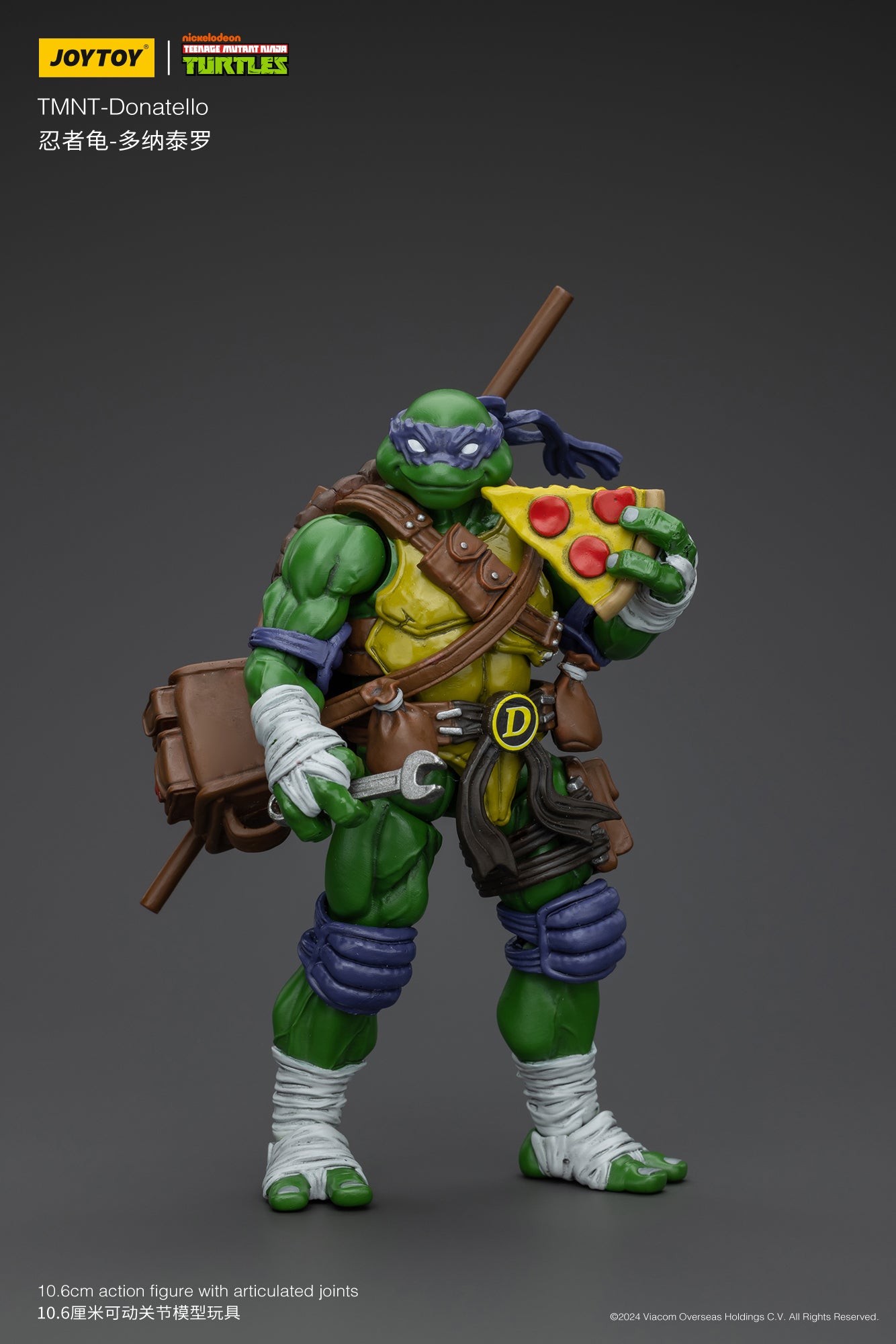 1/18 JOYTOY TMNT Action Figures Set - Michelangelo, Donatello, Leonardo & Raphael (Reissue Version) - Collectible Teenage Mutant Ninja Turtles Toys for Display & Play