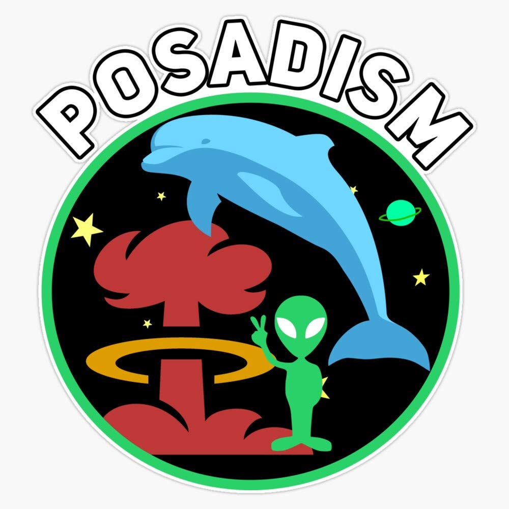 Posadist Marxist Vinyl Bumper Sticker - Waterproof 5 Inch Decal for Cars, Laptops & Notebooks - Durable Political Sticker for Outdoor Use