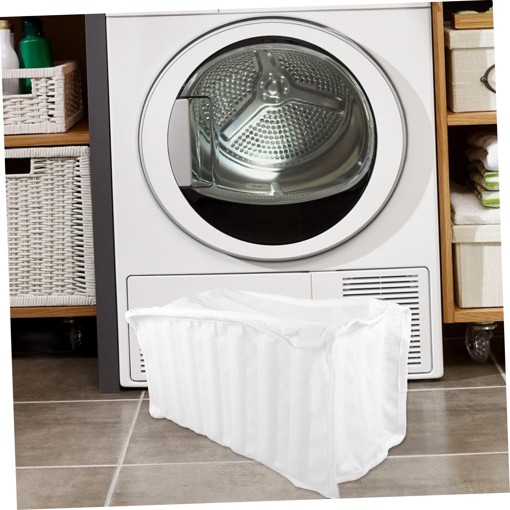 White Polyester Shoe Laundry Bag - Sneaker Wash Bag for Washing Machine & Dryer | Perfect for Gym Shoes, Running Sneakers & Sports Laundry