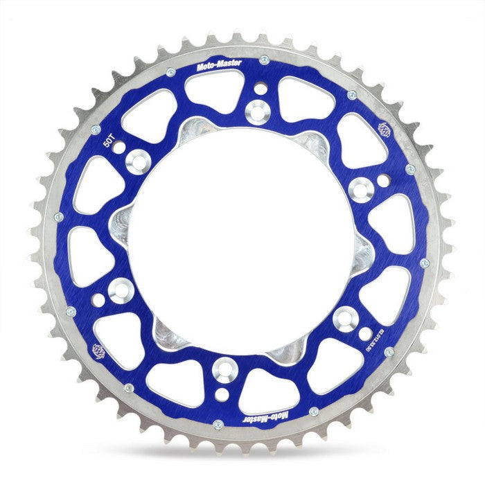 **Yamaha YZ125 YZ250 YZ250F WR250F Rear Sprocket - Moto Master Fusion Dual Ring (1999-2021) - Blue | Durable Off-Road Motorcycle Gear for Racing & Trail Riding**