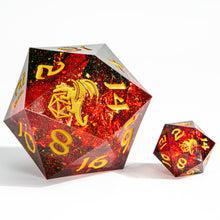 Premium Red 55mm D20 Dice Set for Dungeons & Dragons, RPG Games, and Tabletop Adventures - Perfect for Collectors and Gamers