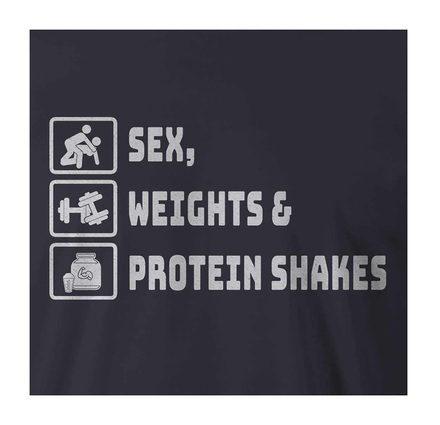 9 Crowns Funny Gym Rat T-Shirt - Sex Weights & Protein Shakes Workout Tee for Men & Women | Perfect for Gym, Bodybuilding & Fitness Enthusiasts
